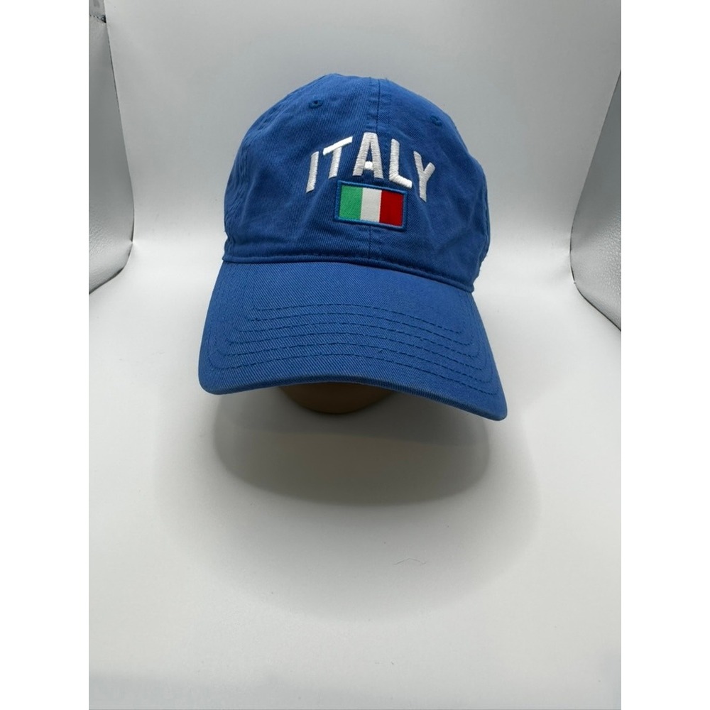 Mad Engine Italy Baseball Cap Blue Embroidered Flag Dad Hat Adjustable Cotton